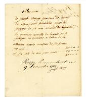 Receipt, 1781 December 09