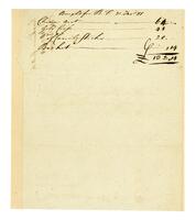 William Temple Franklin, Memo of Accounts, 1781 December 31