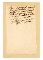 Receipt, 1781 August 29