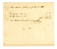 Receipt, 1781 October 11