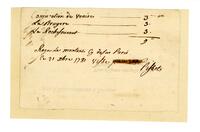 Receipt, 1781 December 21