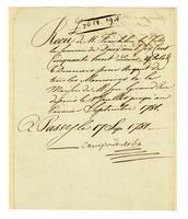 Receipt, 1781 September 17