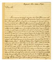 Cornell, Ezekiel to Robert Morris, 1782 October 05