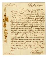 Franklin, Benjamin to Nathan Falconer, 1783 July 28