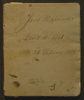 Hiltzheimer, Jacob diary, 1781-1782