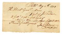 Receipt, 1779 May 5