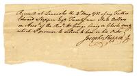 Receipt signed by Edward Shippen Jr.