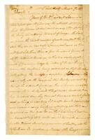 Bostwick, Andrew to Clement Biddle, 1779 November 7