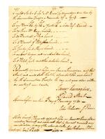 McDowel, James to Unknown recipient, 1780 January 10