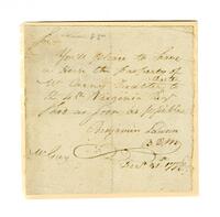 Lawson, Benjamin to George Gray, 1778 December 31