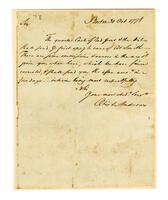 Otis and Andrews to Nathanael Greene, 1779 October 27