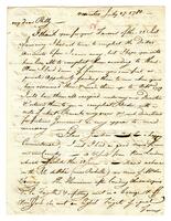 Williams, Jonathan to William Temple Franklin, 1780 July 27