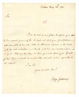 Galloway, Eliza to William Temple Franklin, 1781 May 28