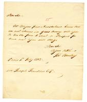 Barclay, Thomas to William Temple Franklin, 1783 July 10