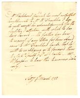 Hazlehurst, Isaac to William Temple Franklin, 1782 March 9