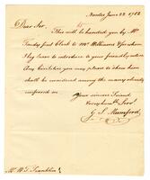 Mumford, Gurdon Saltonstall to William Temple Franklin, 1782 June 22