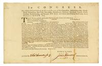 In Congress. The delegates of the United States ... to all unto whom these presents... know ye that we have granted, and by these presents do grant, License and Authority to Mariner...