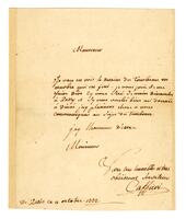 Caffieri, Jean-Jacques to Benjamin Franklin, 1777 October 04