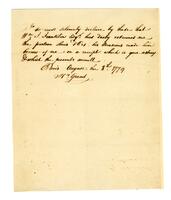 Rudolf-Ferdinand Grand to William Temple Franklin, 1779 August 08