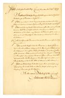 Massachusetts. Council to Henry Mitchell, 1779 November 20