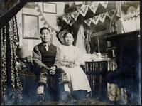 168. Deering - Jack and Ashagak (nee Iva Kenworthy) in their home. Flashlight.