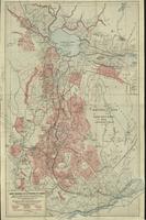 Hand-annotated map of Lac Saint-Jean area showing hunting territories