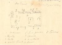 Brandywine Cottage, exterior; interior measurements on verso