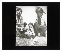 Lantern Slide #004: Joe Toney, his wife, and their daughter, Mali