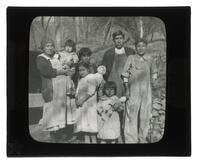 Lantern Slide #034: John and Nanny Driver and family