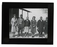 Lantern Slide #053: Fred Walker, Betsy McGee & group of Creeks of Atmore, Alabama