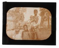 Lantern Slide #056: Yuchi, Lewis Long & family (Oklahoma)