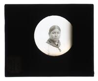 Lantern Slide #059: Yuchi woman, portrait, Oklahoma