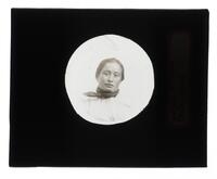 Lantern Slide #060: Yuchi woman, portrait, Oklahoma