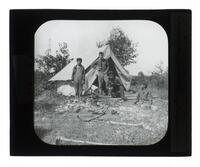 Lantern Slide #136: Archaeologist's camp, Cattaraugus, N.Y.