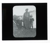 Lantern Slide #232: Montagnais-Naskapi woman, children