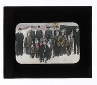 Lantern Slide #268: Abenaquis, group portrait, Odanak