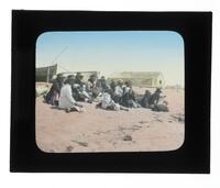 Lantern Slide #330: Montagnais-Naskapi women on beach