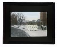 Lantern Slide #449: Girls in Graduation dress, Hampton Institute