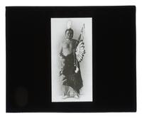 Lantern Slide #456: Native American man in native attire