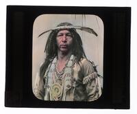 Lantern Slide #457: Arrowmaker, Ojibwa? Indian