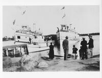 A002: Wolverine and Keenora at dock, Berens River, Manitoba, circa 1930-1933