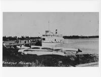 A003: Grand Rapids steamship at dock, Berens River, Manitoba, circa 1930-1933