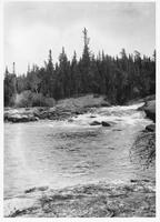 A052: En route on Berens River, English Rapids, Manitoba, circa 1930s