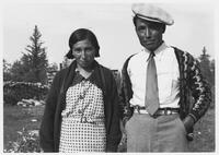 A123: Adam Keeper and his wife, Little Grand Rapids, Manitoba, circa 1930s