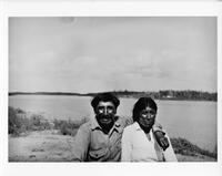 A210: Angus Owen (Aankus) and Red Bird Owen (Miskwa'o), Pauingassi, Manitoba, circa 1930s