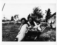 A028: Alice Everett and children, Mathilda, Bertha, and Marie, Berens River, Manitoba, circa 1930-1933