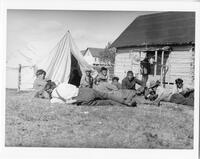 A088: Ojibwe group at Treaty Day, Little Grand Rapids, Manitoba, circa 1933