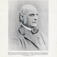 Eugenics Conference Announcement cover with picture of Francis Galton.