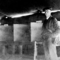 Interior of exhibit and examination  tent, Fitter Families Contest, Eastern States Exposition.