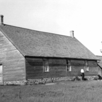 Cayuga longhouse, landscape view